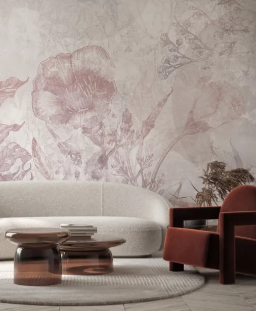 Walltime - WILDFLOWERS  kolorowa dzika łąka we mgle