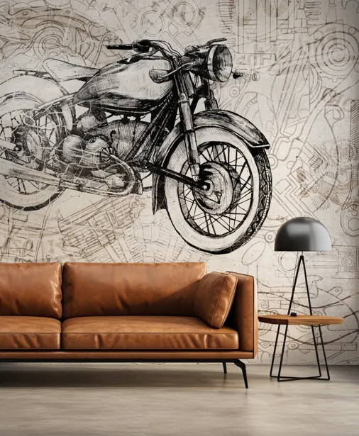 Walltime - EASY RIDER tapeta do przedpokoju z motorem