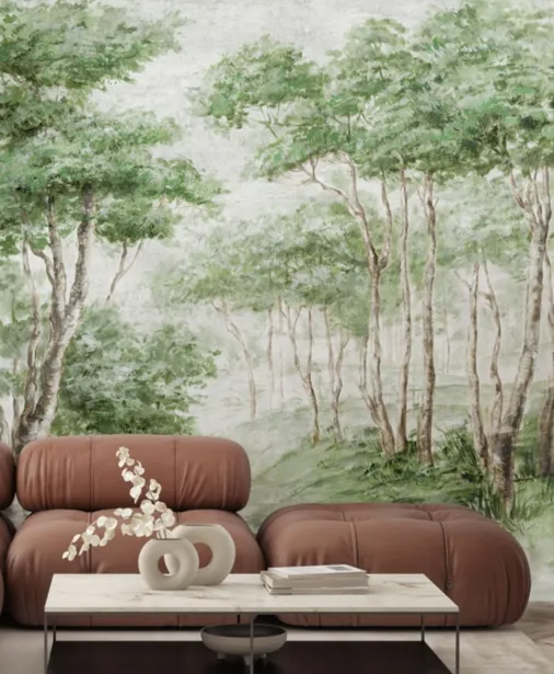 Walltime - SPERANZA tapeta do salonu zielony las