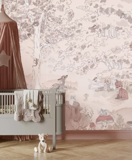 Walltime - AUTUMN FOREST tapeta dla dzieci wesoły las