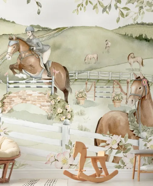 Walltime - EQUESTRIAN tapeta dla dziewczynki w konie