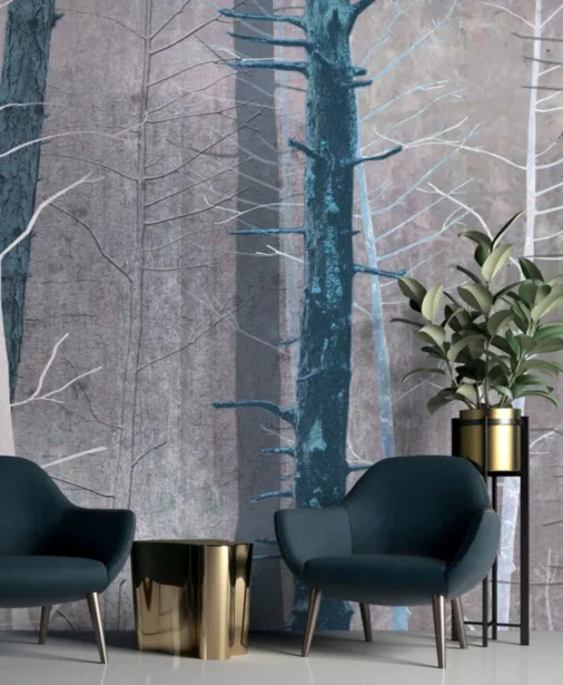 Walltime - FOREST tapeta do salonu ciemny las