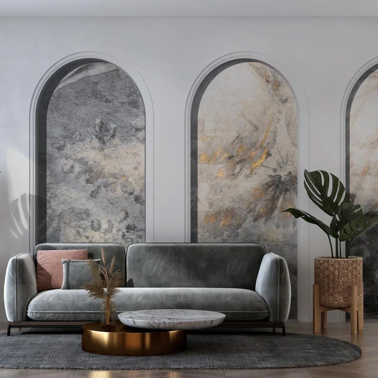 Tapeta Wall Art - Libra Light Grey Harmony Ash