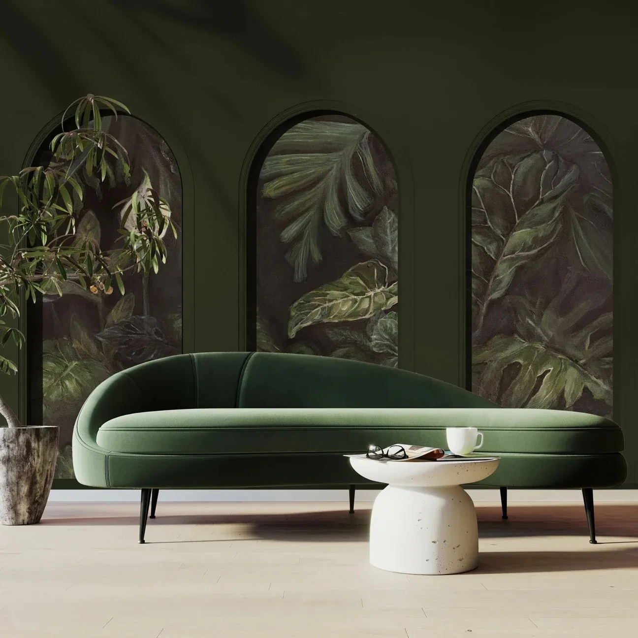 Tapeta Wall Art - Libra Olive Calla