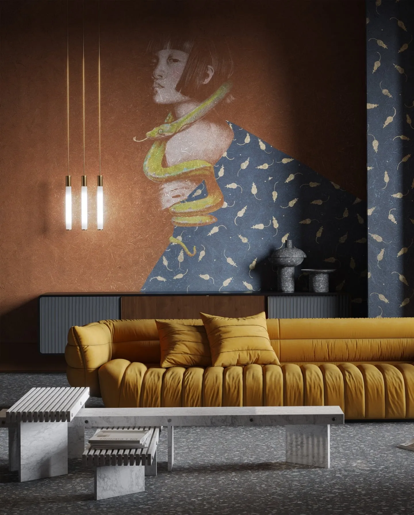 Tapeta teksturowa Wonderwall Hebi