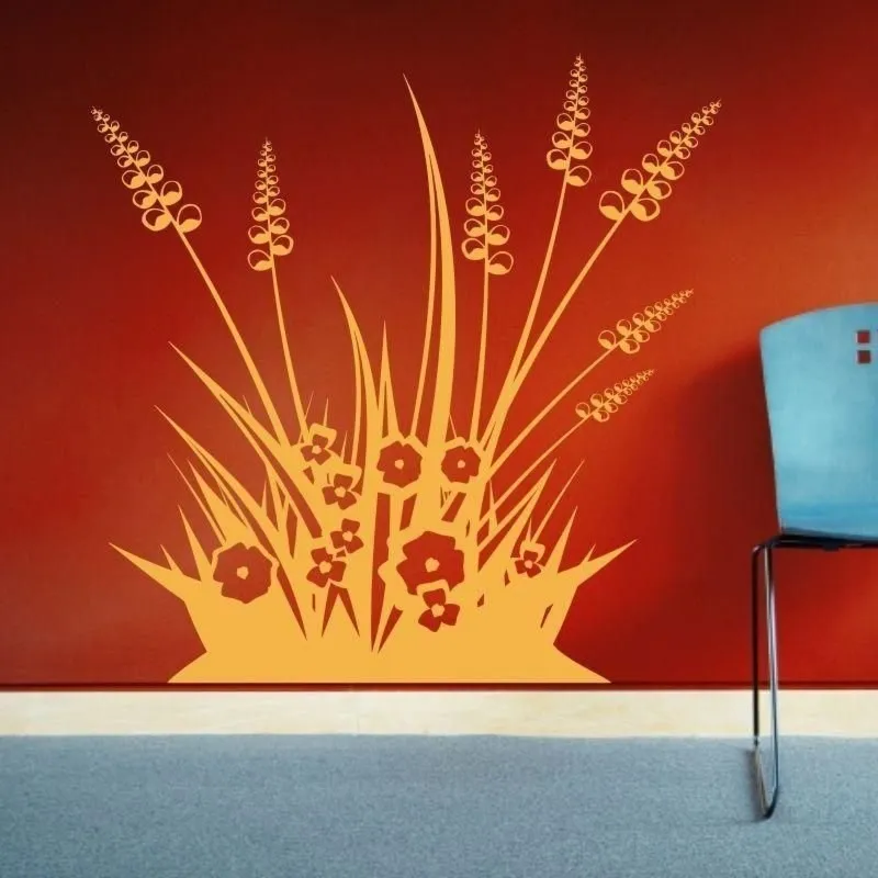 Szablon malarski kwiaty trawa 1097