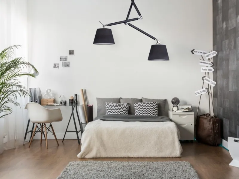 Azzardo ZYTA 2 S chrom ciekawa lampa wisząca - Biały - 26cm