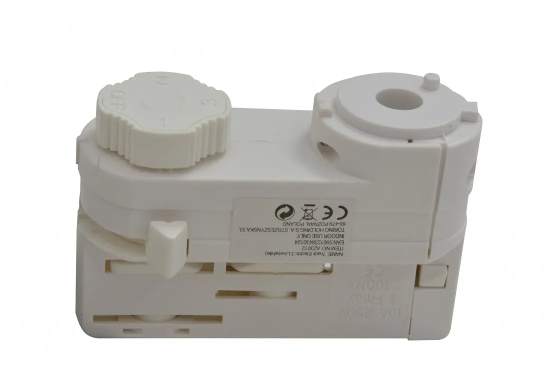 TRACK ELECTRIC adapter do szyny 3 fazowej AZzardo - Biały