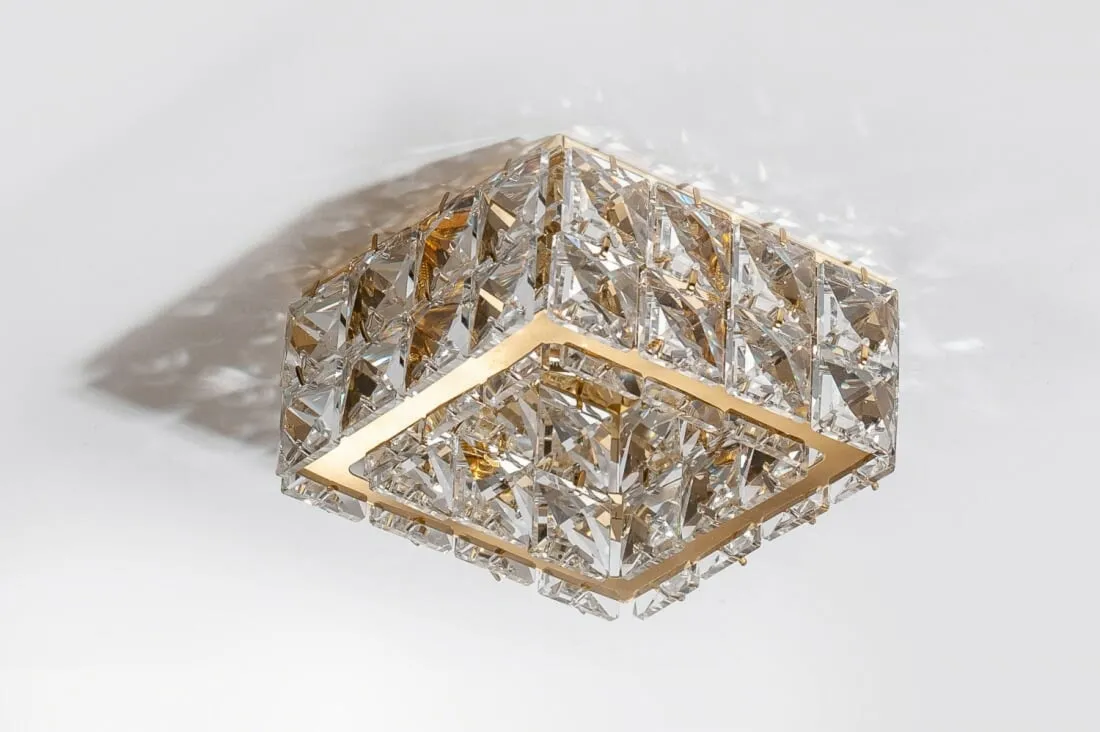 ESTER SQUARE AZzardo lampa do wbudowania - Chrom - Pojedynczy rząd kryształów