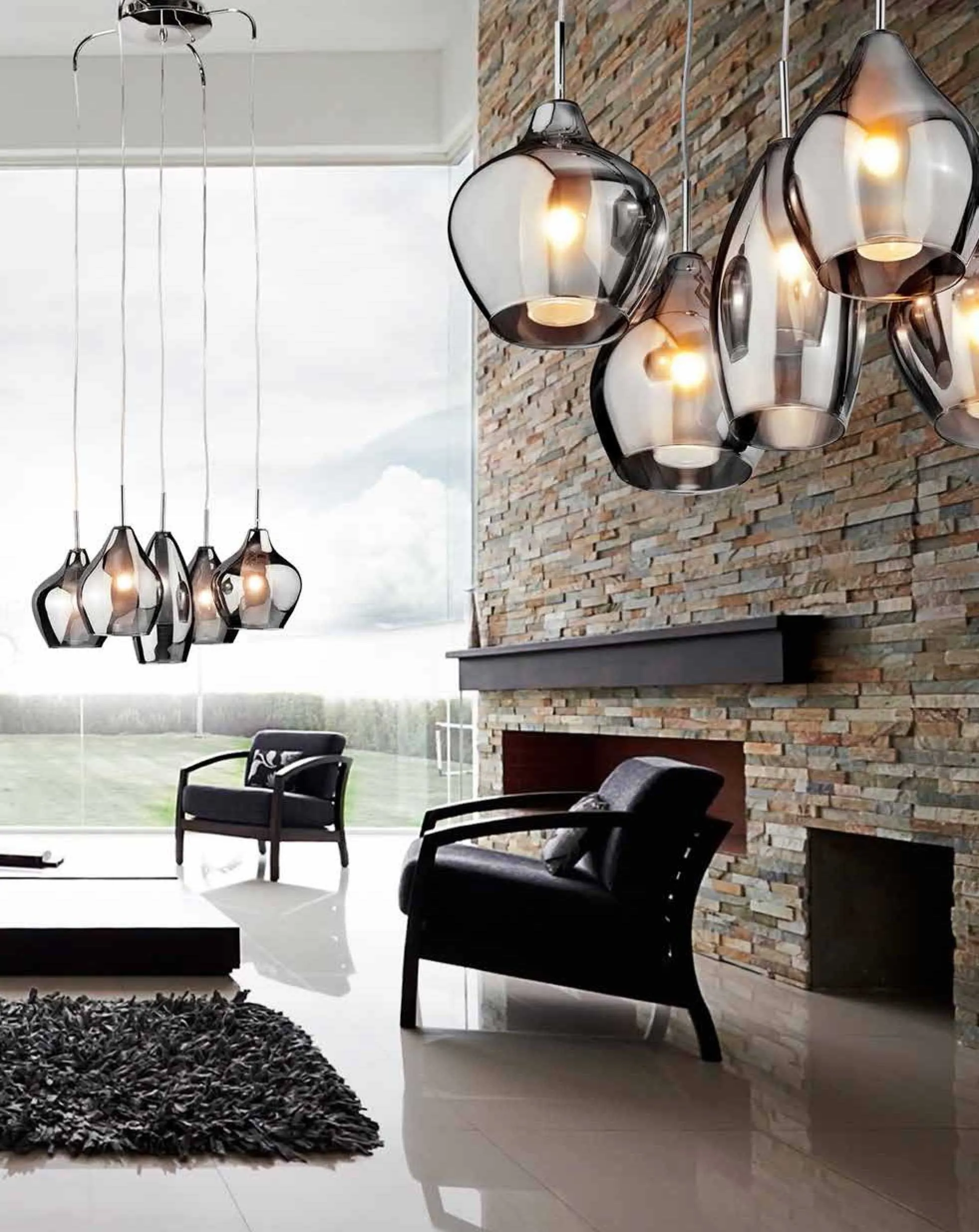 AMBER MILANO 1 AZzardo lampa wisząca w 3 kolorach - Miedź