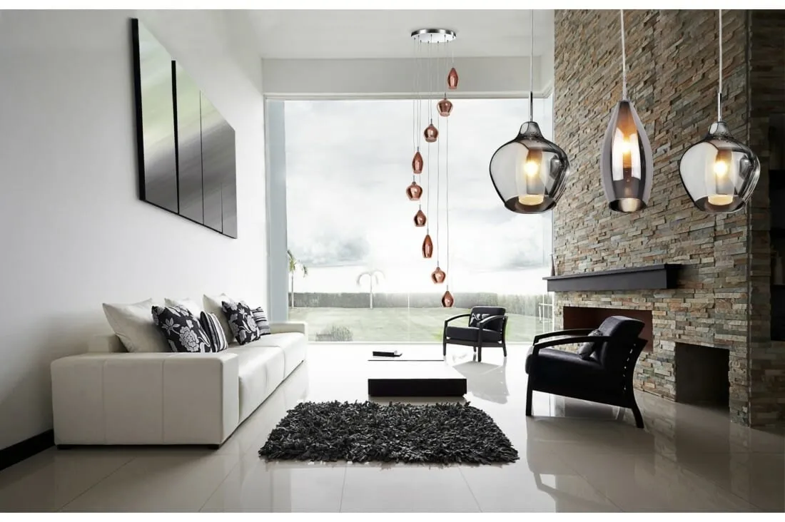 AMBER MILANO 9 AZzardo lampa wisząca - Chrom