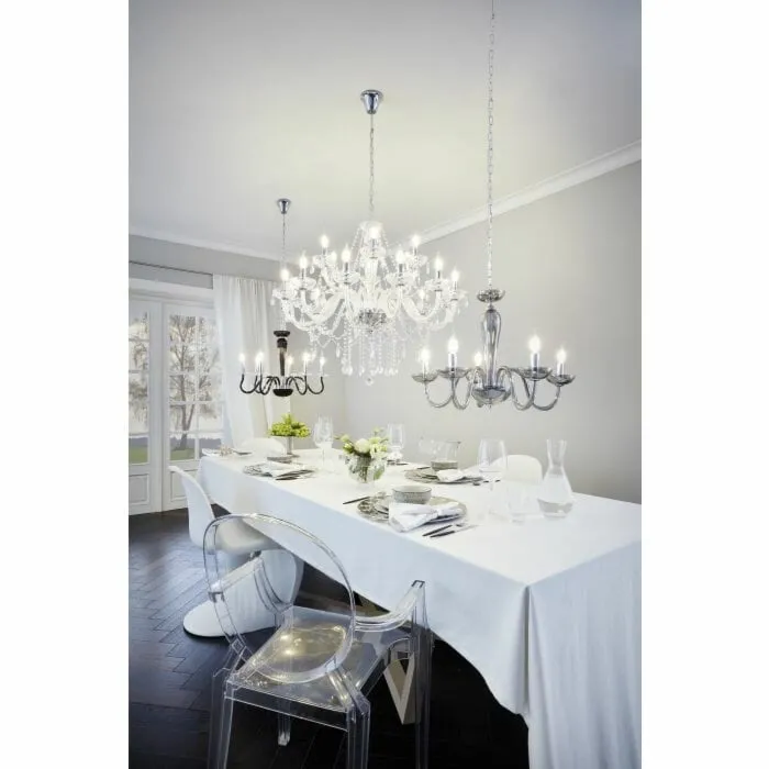 BASILANO chrom Eglo lampa wisząca/żyrandol - 6-punktowa