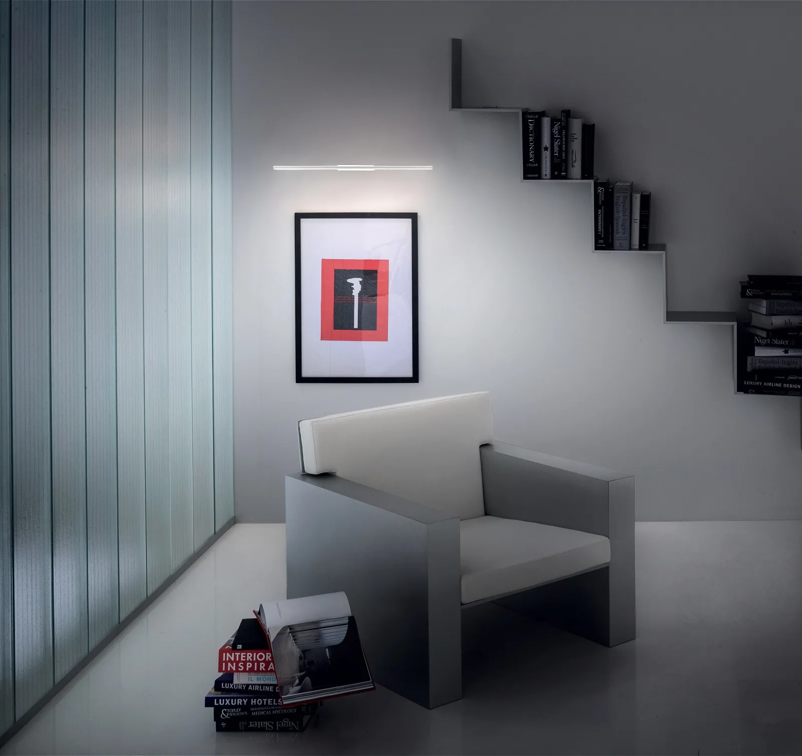 STRAIGHT SMALL Linea Light Decorative kinkiet - Biały