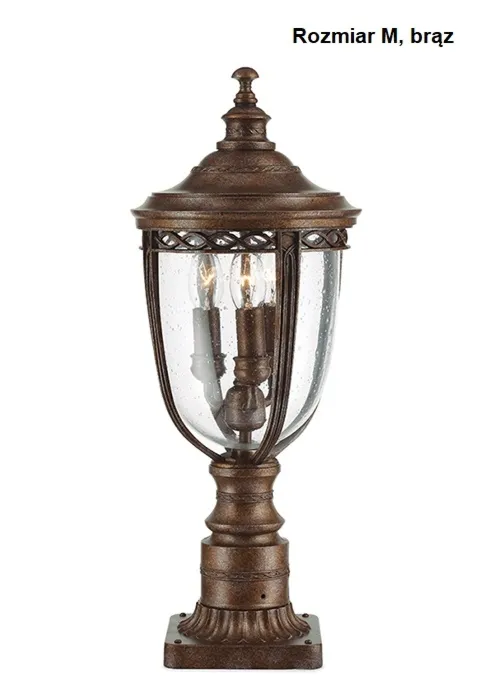 ENGLISH BRIDLE Elstead niska latarnia stojąca - Średni - Brązowy