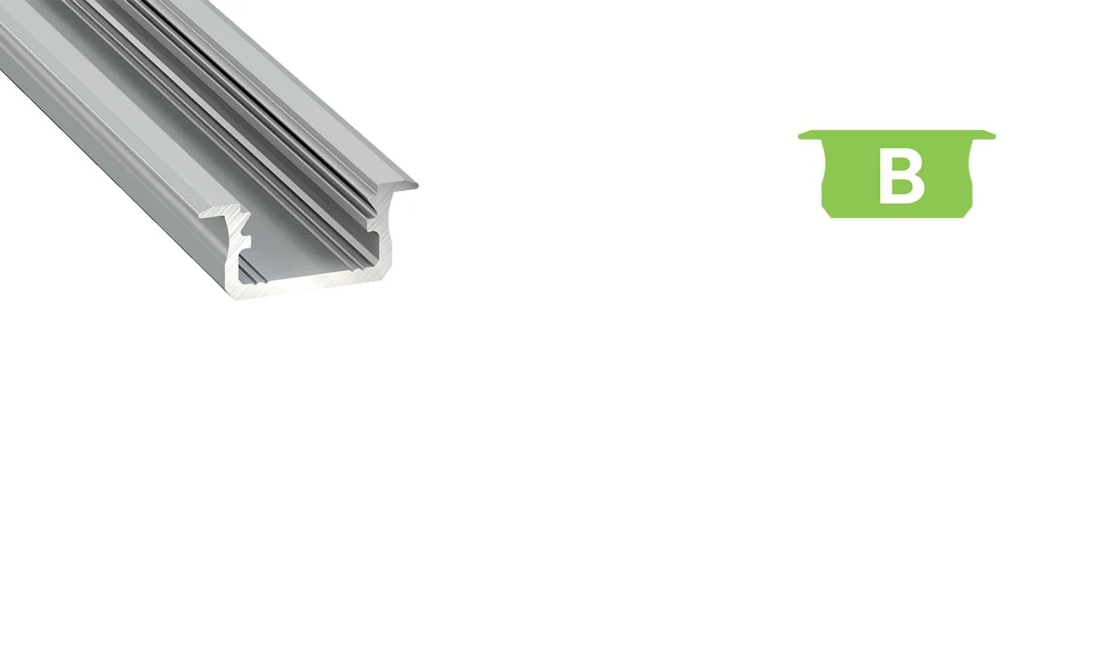 PROFIL B 1m Lumines wpuszczany - Inox anodowany