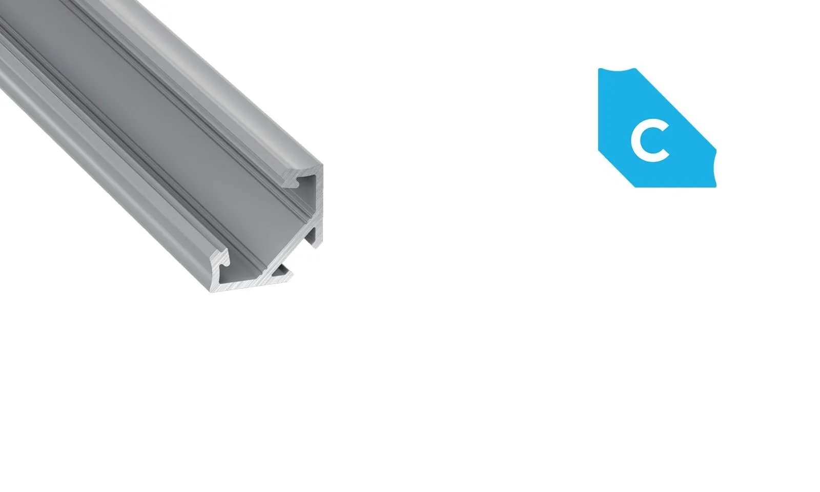 PROFIL C 1m Lumines narożny - Surowy