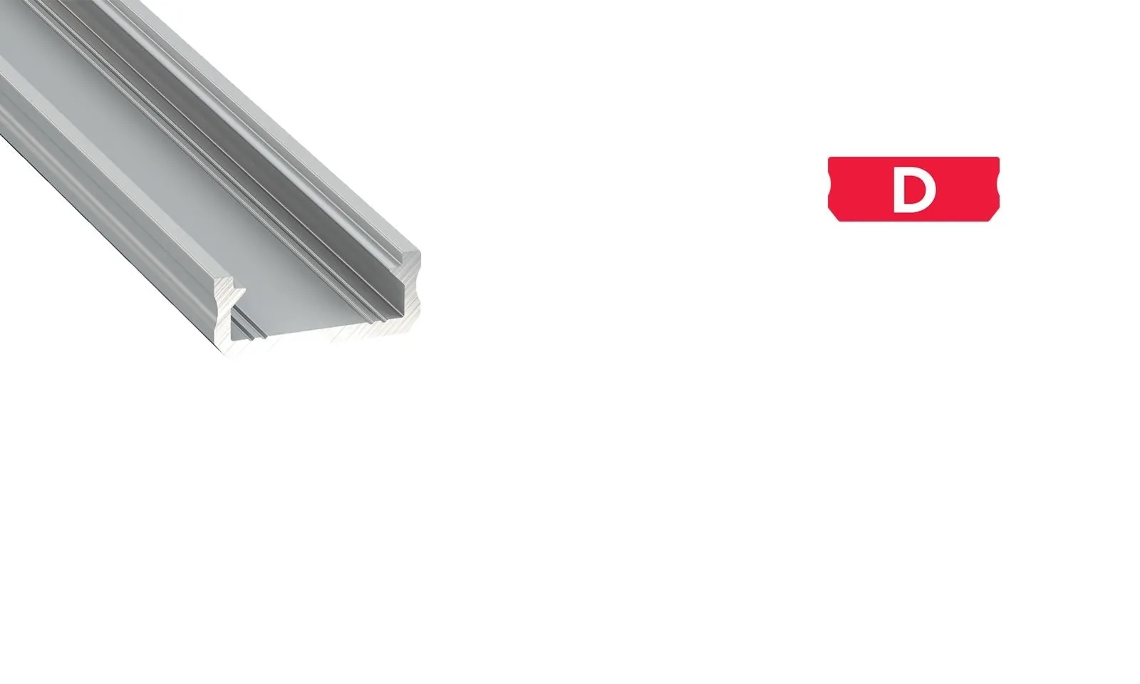 PROFIL D 2m Lumines napowierzchniowy - Inox anodowany