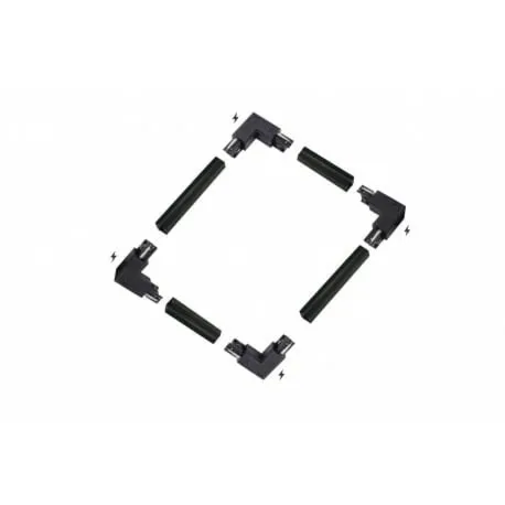 ZESTAW KWADRAT szyny+łączniki L firmy AZzardo - Biały - 4x3 metry