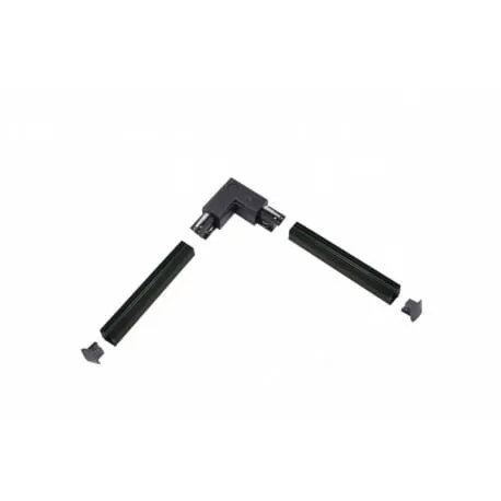 ZESTAW L szyny+łącznik L+zaślepki AZzardo - 2x1 m - Biały