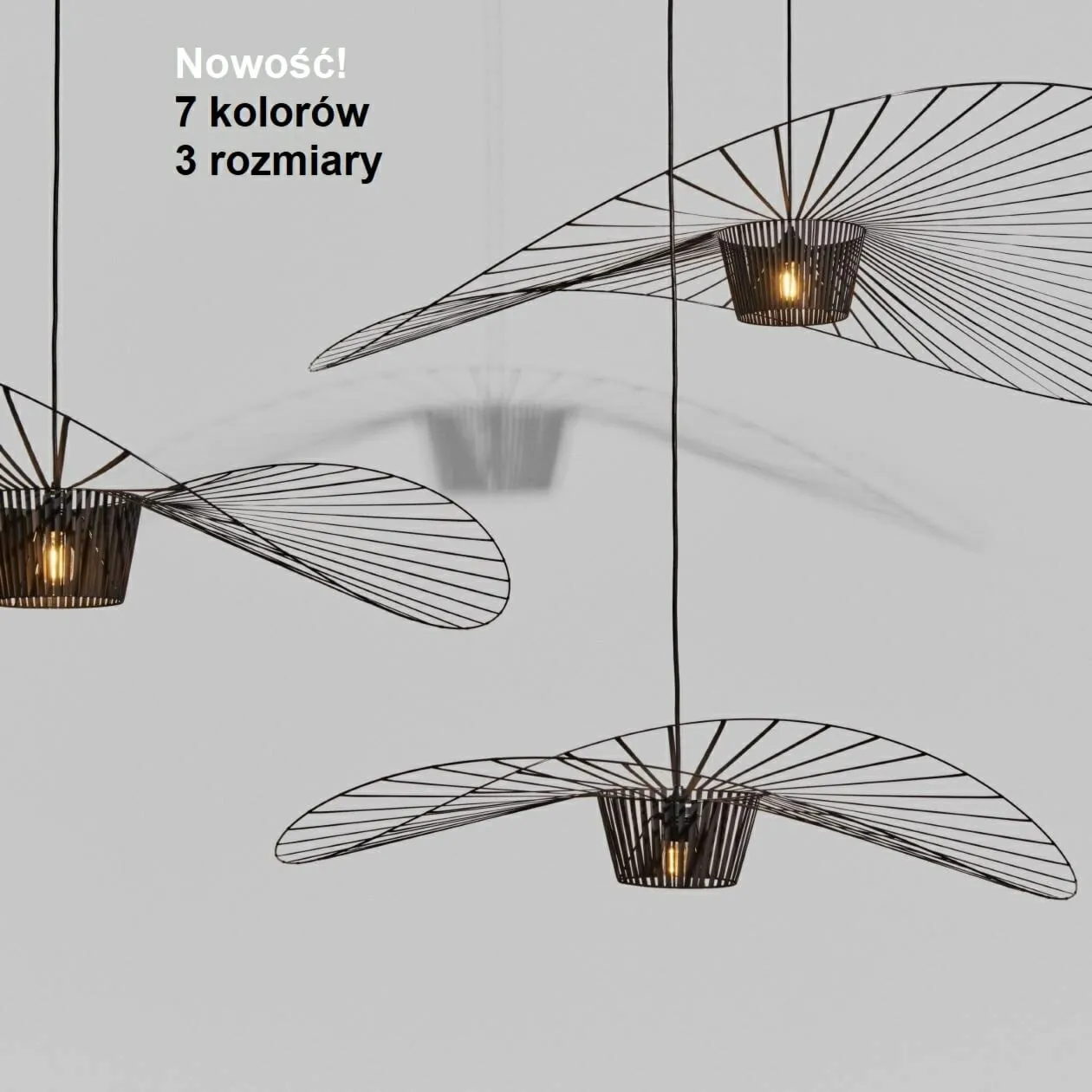 VERTIGO Petite Friture lampa wisząca - Średnica 200cm - Czarny