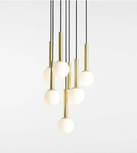 RIU 7 RING Artera lampa wisząca - Mosiądz/czarny