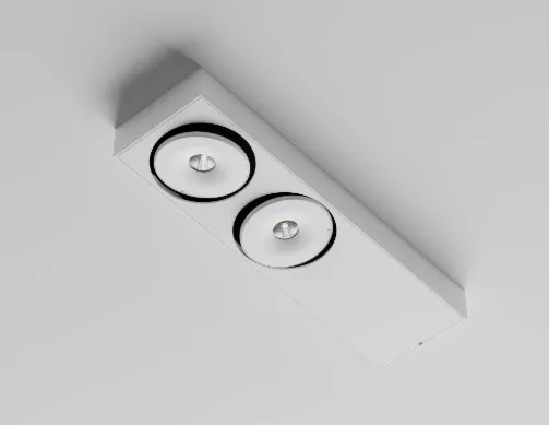 OPTA DISC x2 Labra lampa sufitowa natynkowa - Biały Microtexture - Ciepłobiała 3000K - Switch