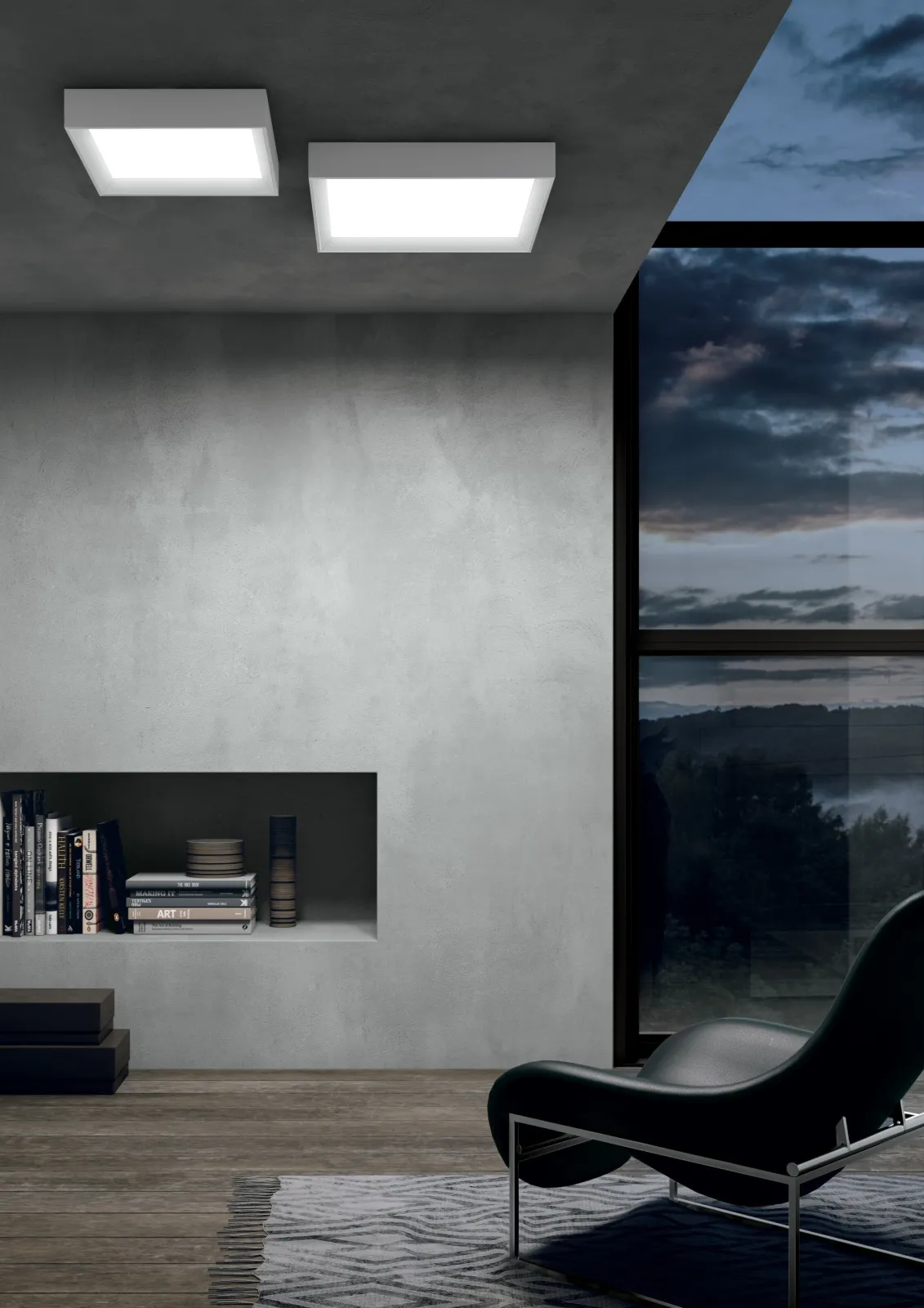 TARA Q Linea Light Decorative plafon - Biały - 50x50cm