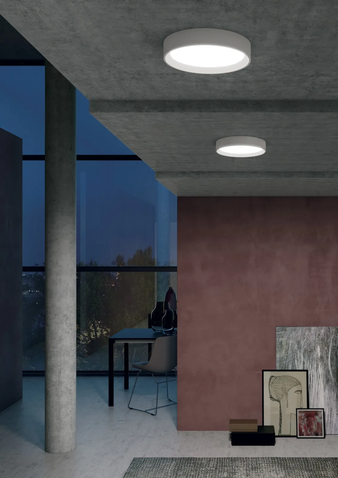 TARA R Linea Light Decorative plafon- nowa wersja - Biały - 31,4cm