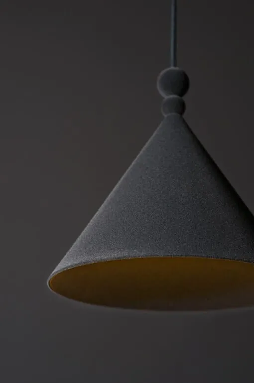 KONKO VELVET LoftLight lampa wisząca - Śr. 60cm, wys.46cm - Czarny