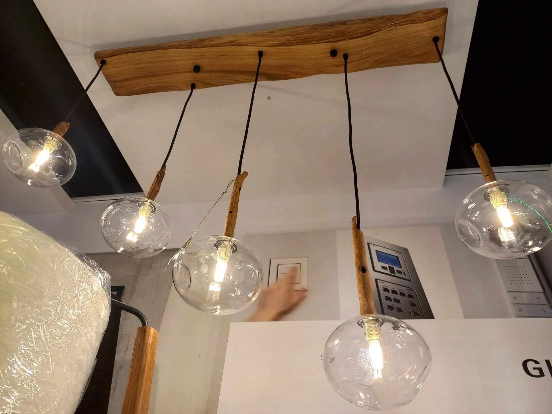 DIA 5 HPlampy drewniana lampa wisząca