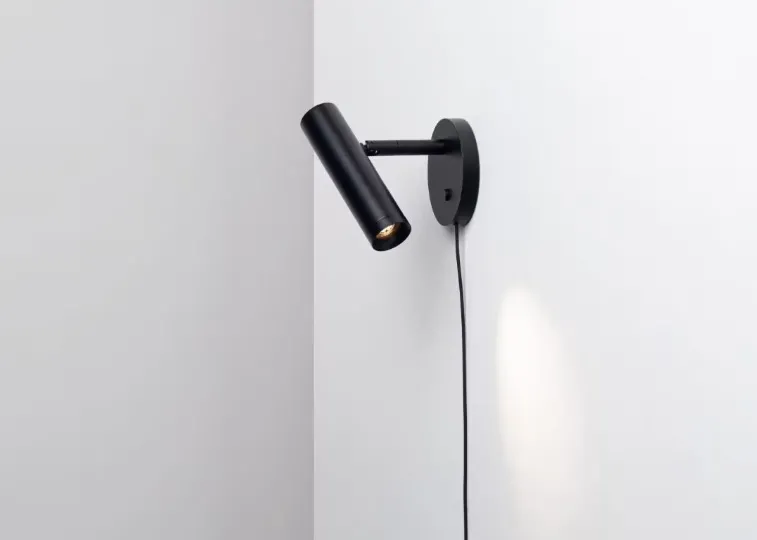 MFLASK SK Chors kinkiet z przewodem - Czarny - Ciepłobiała 3000K