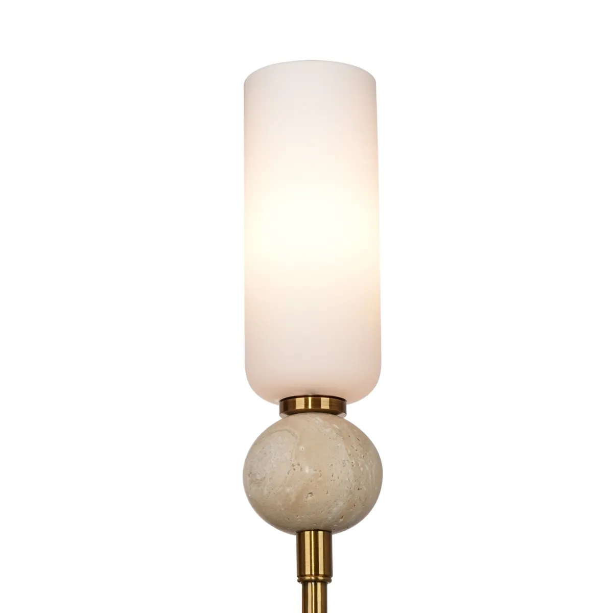 SANTOS Italux kinkiet - Mosiężny z brązową kulą