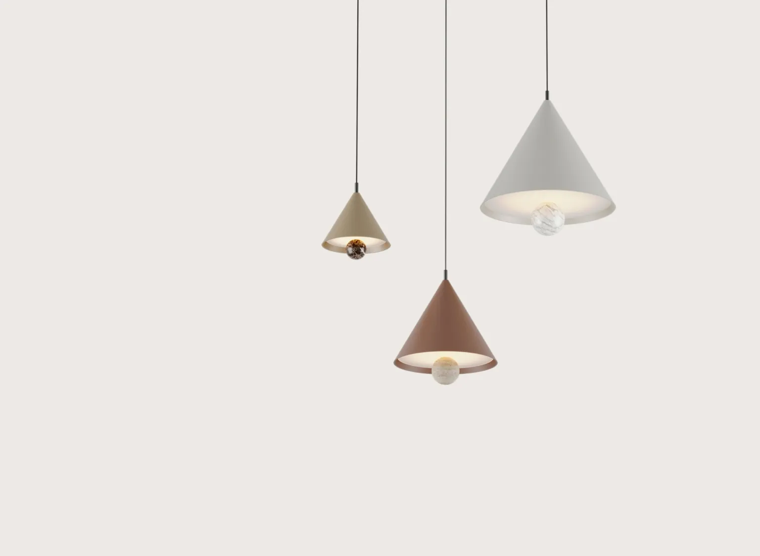 MARG Aromas del Campo lampa wisząca w 3 rozmiarach - 40cm - Kolor z palety NCS - Trawertyn