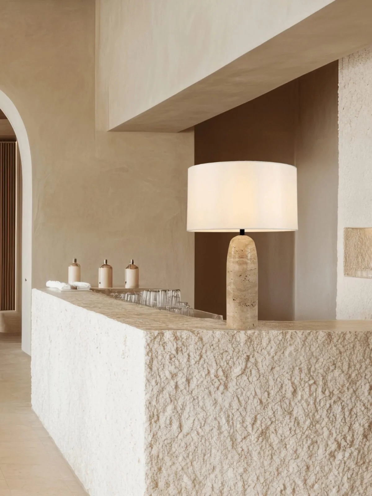 25428 NATURAL STONE-SHADE Zambelis lampa stołowa