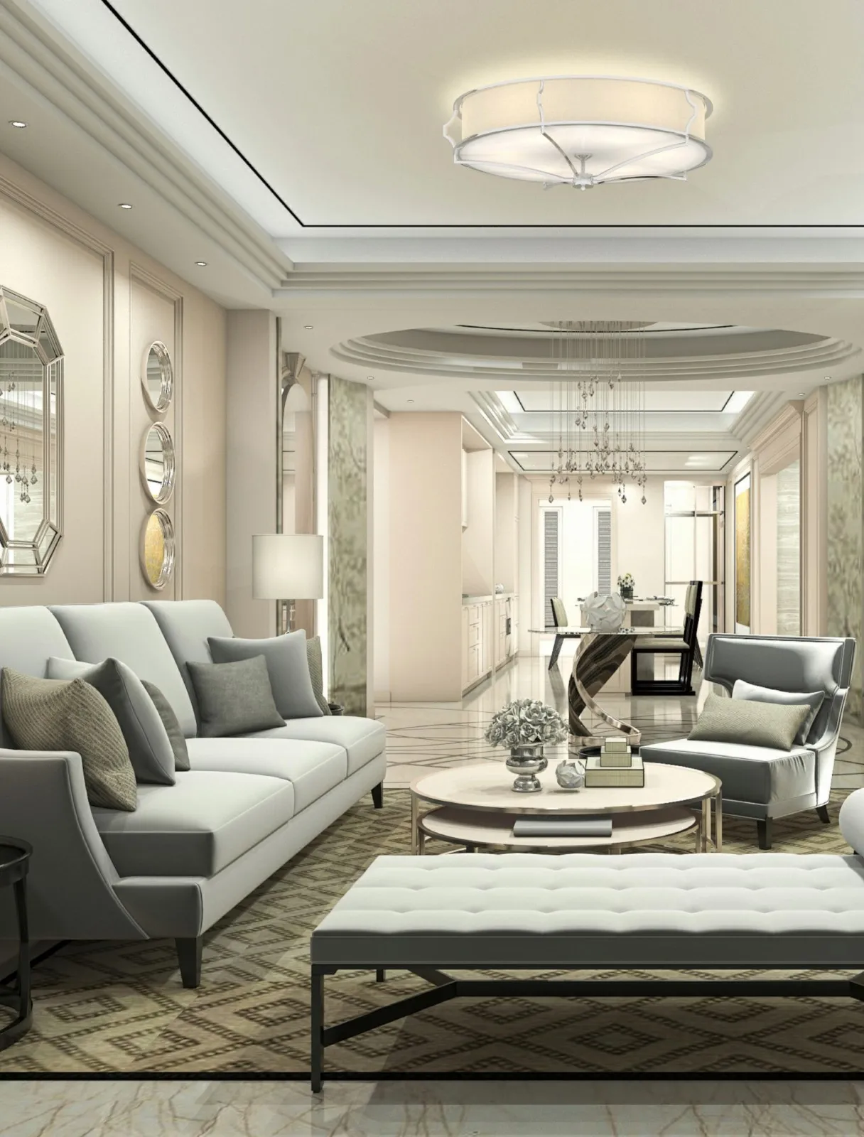 STESSO CROMO Orlicki plafon - L-79cm