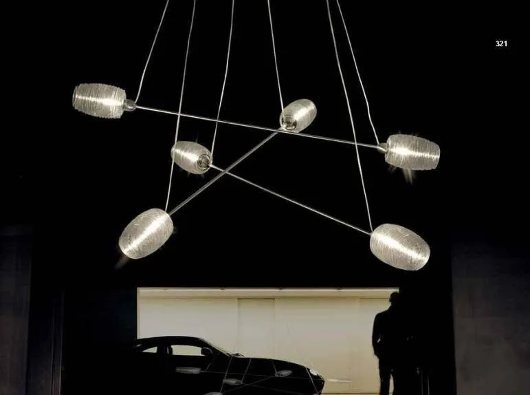 DAMASCO SP6 Vistosi lampa wisząca - Transparentny