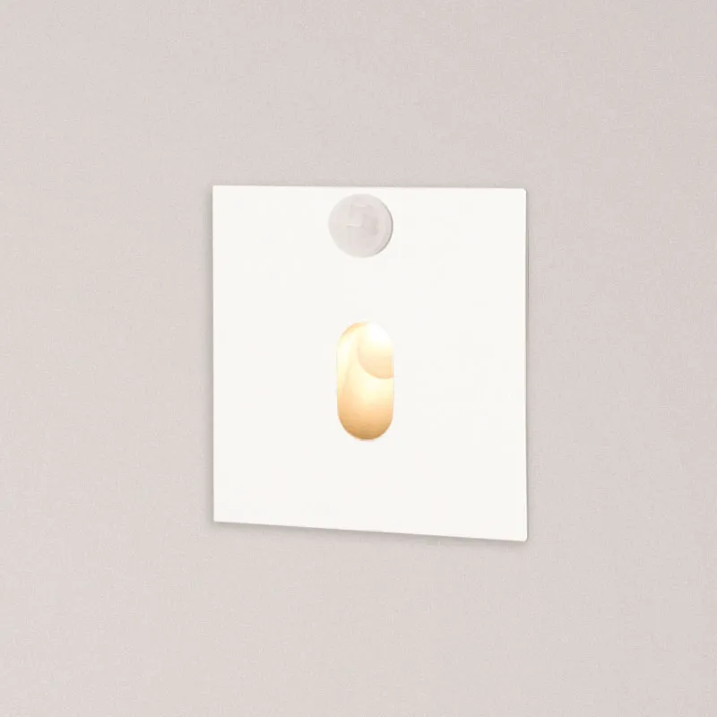 LESEL 001 XL z czujnikiem Elkim lampa schodowa - Aluminium szczotkowane - Ciepła biała 3000K