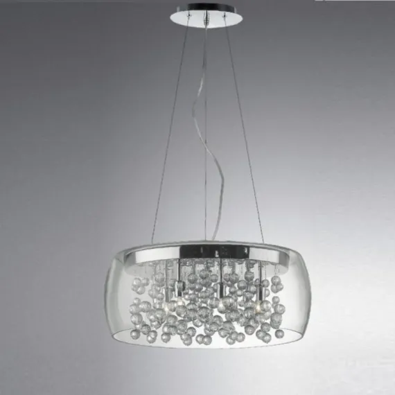 AUDI-80 Ideal Lux lampa wisząca - Transparentny - 50cm