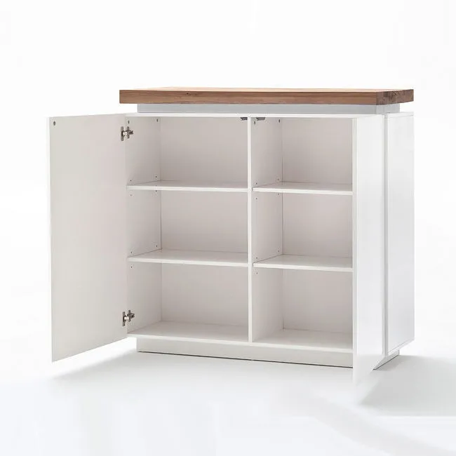 Komoda z drzwiami biała / dąb mat 120 cm Ramona