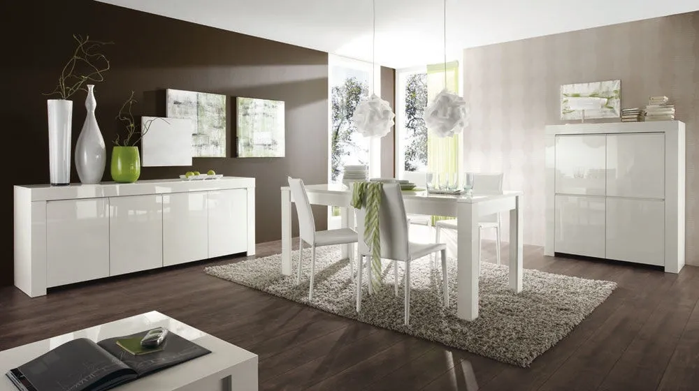 Stół do jadalni biały połysk 180 x 90 cm Amaretto