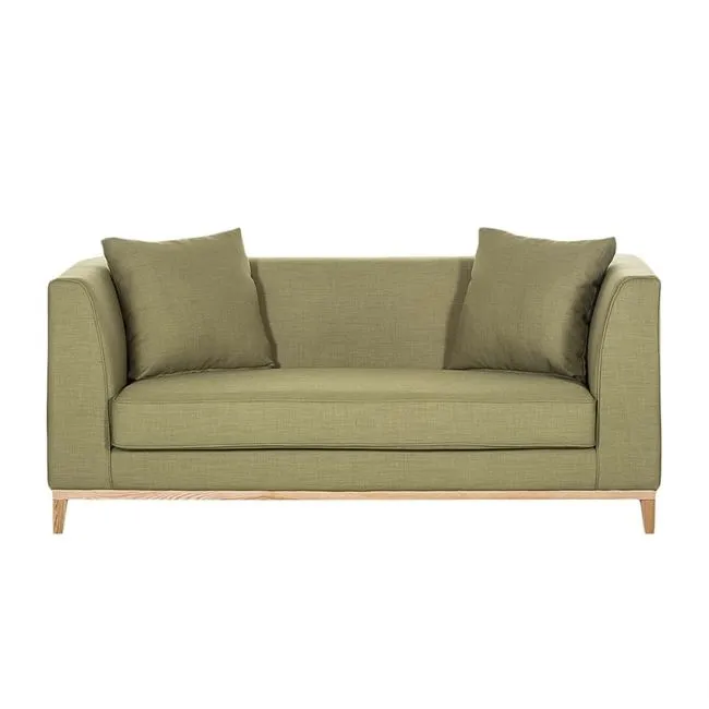 Sofa 2-osobowa tapicerowana oliwkowa Lily