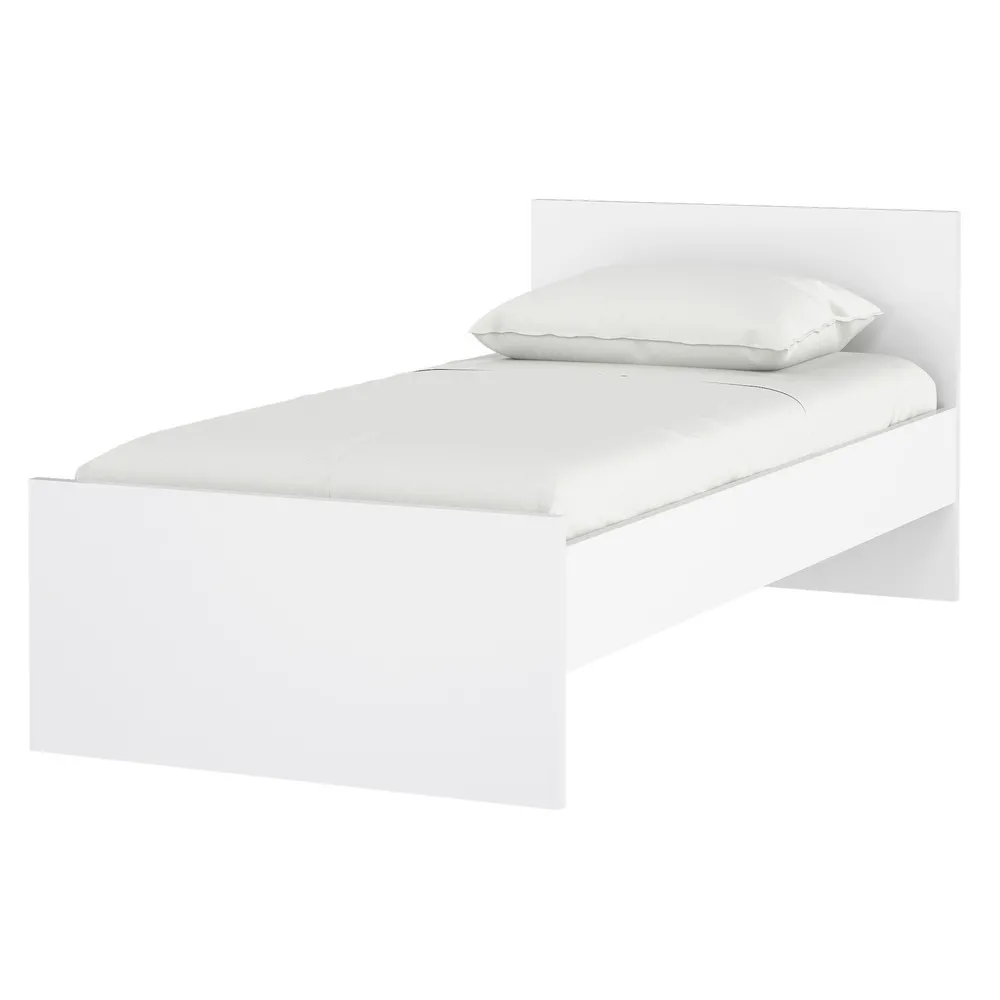 Łóżko jednoosobowe białe 90x190 cm Naia