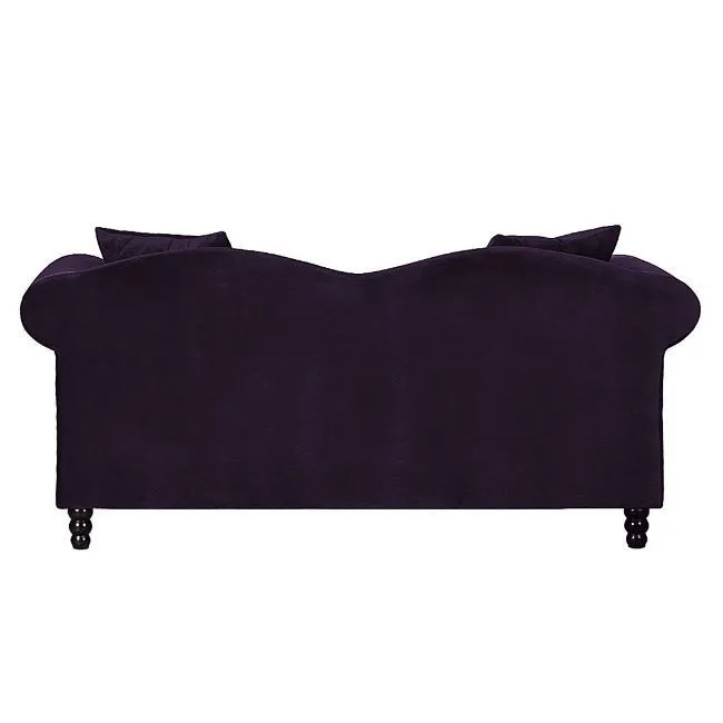 Sofa 2-osobowa tapicerowana fioletowa Gryf