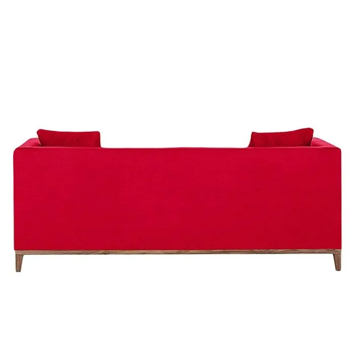 Sofa 3-osobowa tapicerowana czerwona Lily