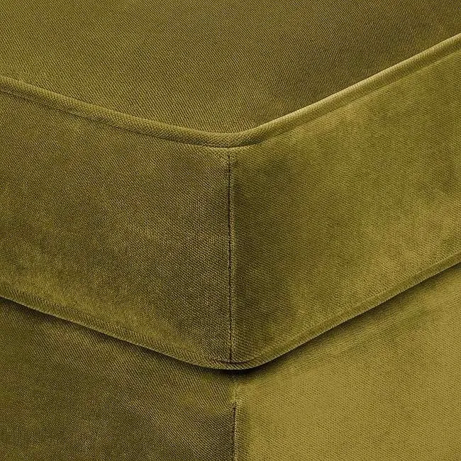 Szezlong lewostronny tapicerowany zielony Lily