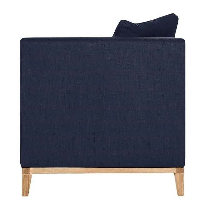 Szezlong prawostronny tapicerowany granatowy Lily