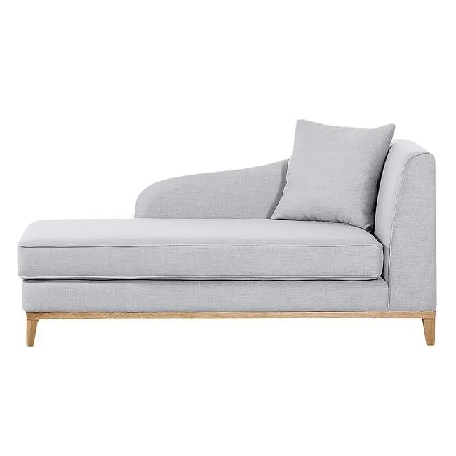 Szezlong prawostronny tapicerowany szary Lily