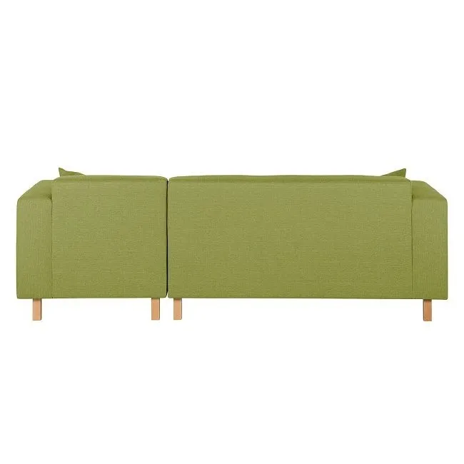 Narożnik 3-osobowy prawostronny tapicerowany jasnozielony Sampras