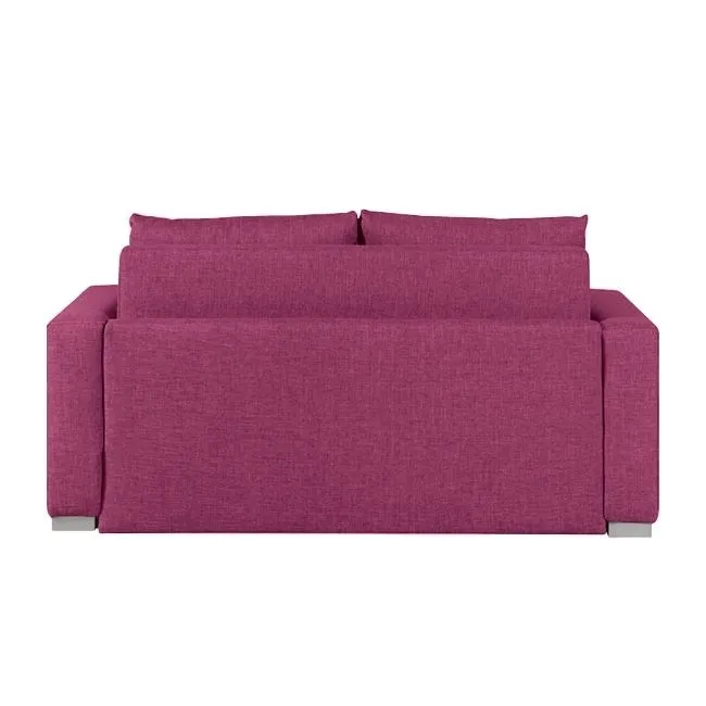 Sofa 2-osobowa z funkcją spania tapicerowana różowa Derry
