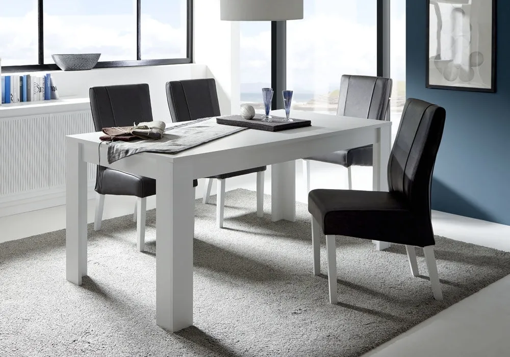 Stół nierozkładany biały mat 180 x 90 cm Paradise